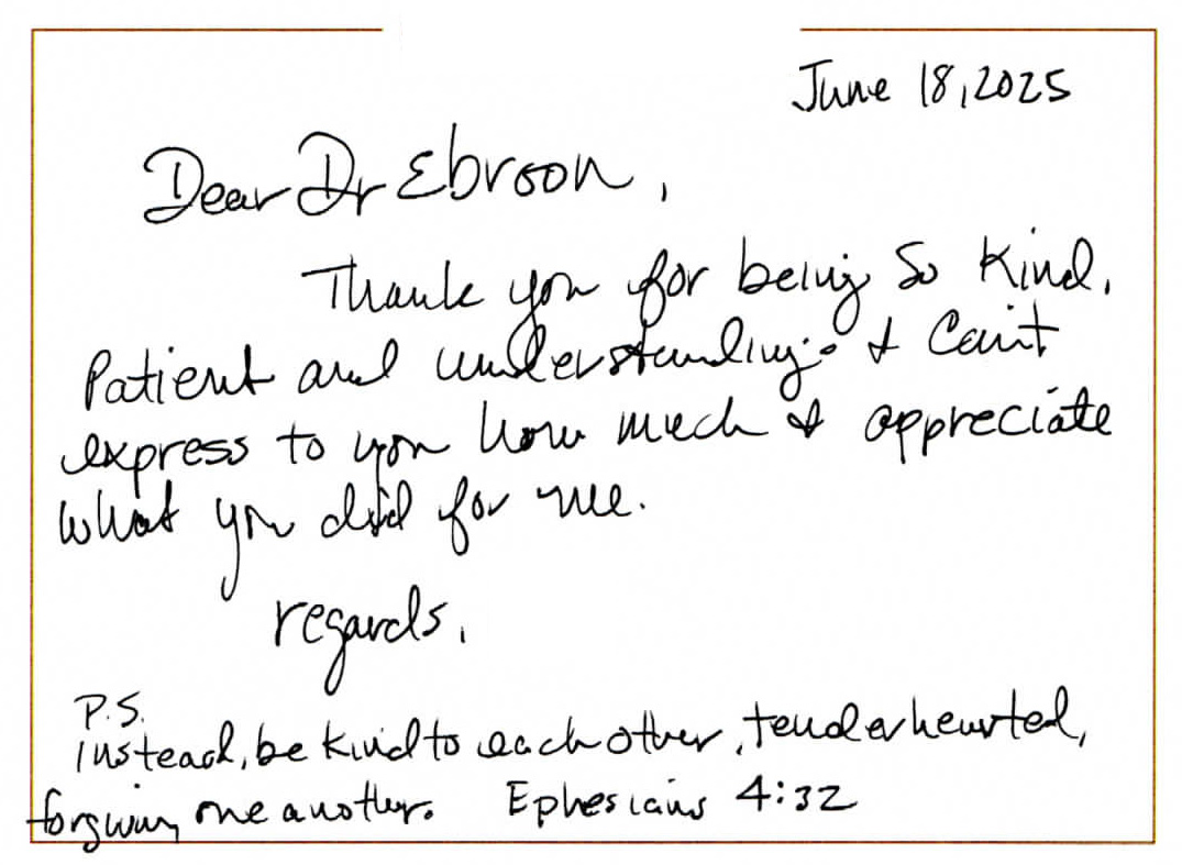 Letter Testimonial